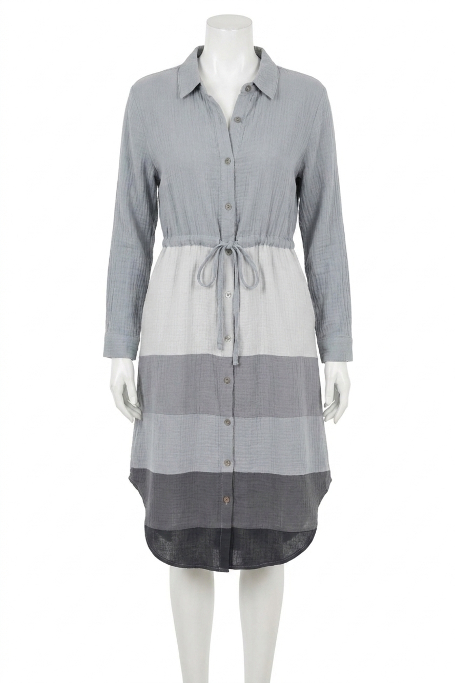 NEW MYSTREE colorblock dress in blue mix